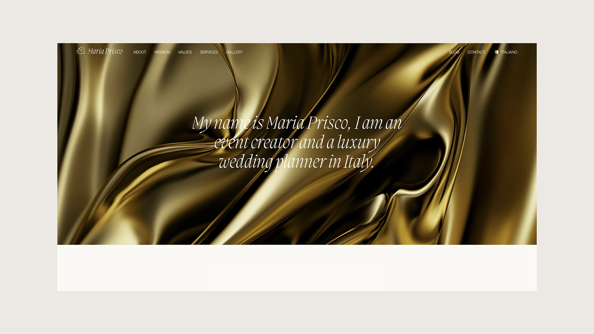 Maria Prisco, wedding planner à Milan | Not In Paris Now, graphic bureau